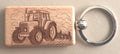 Porte-Clef Tracteur en Bois Gravé au Laser - Cadeau Agriculteur Original