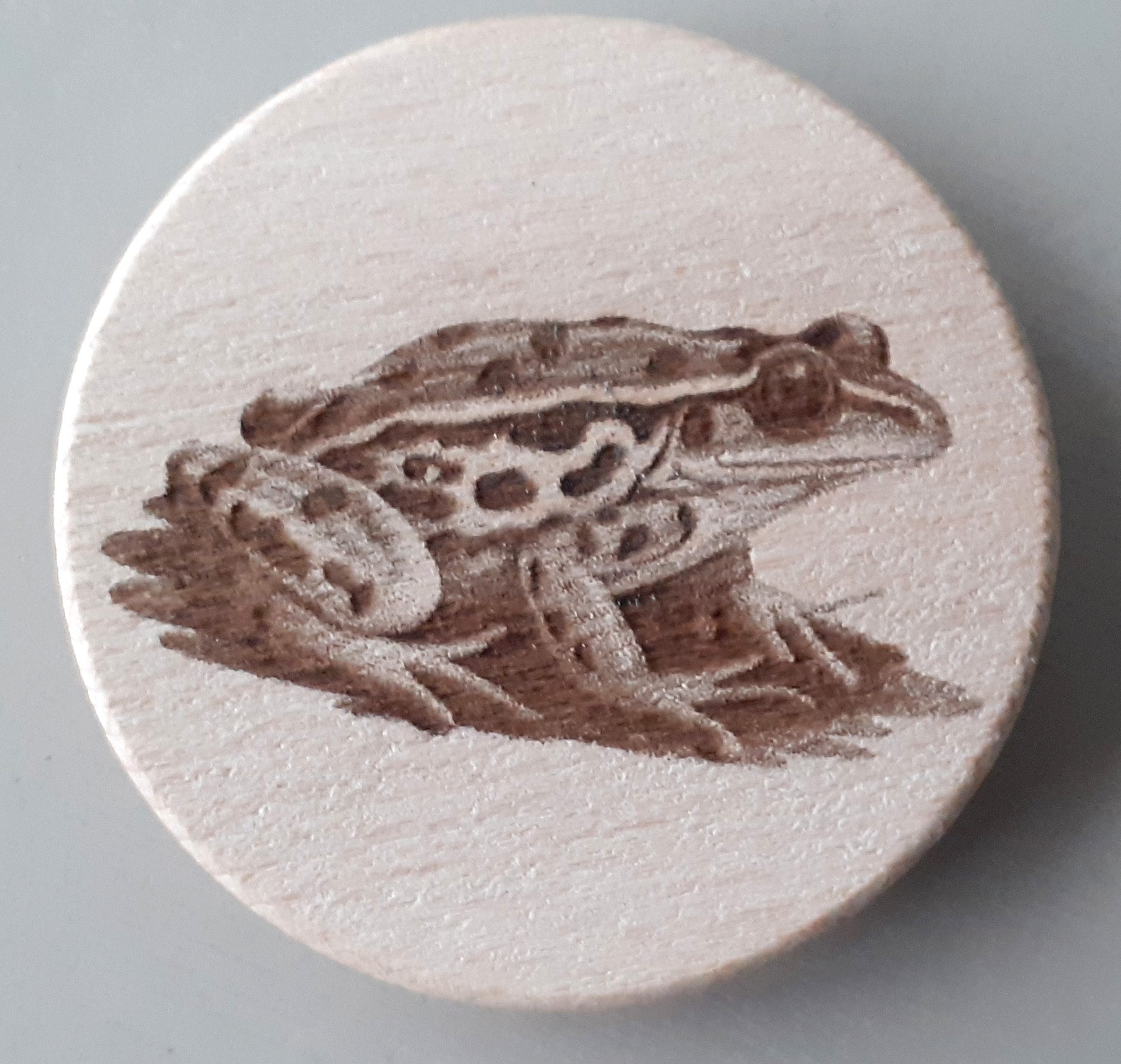 Magnet Grenouille en Bois Gravé au Laser - Décoration Originale