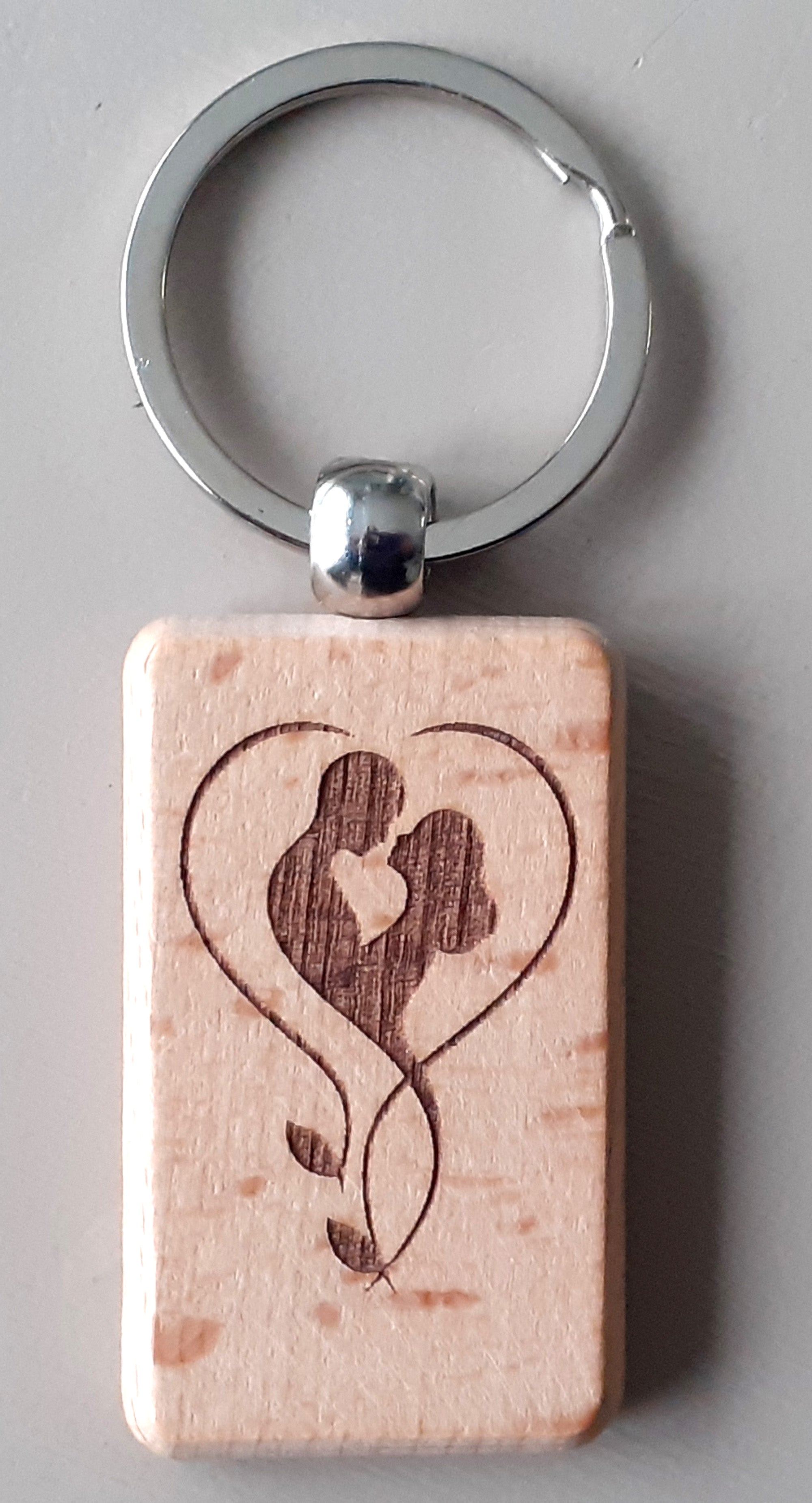 porte clef gravé des deux amoureux