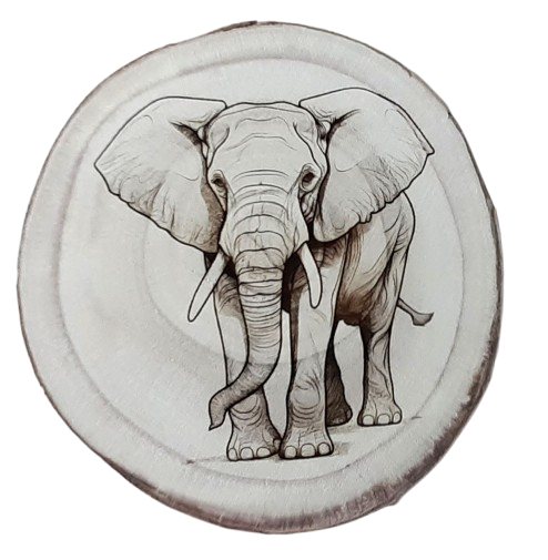 gravure sur bois modele elephant