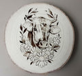 decoration murale sur bois gravé motif vache
