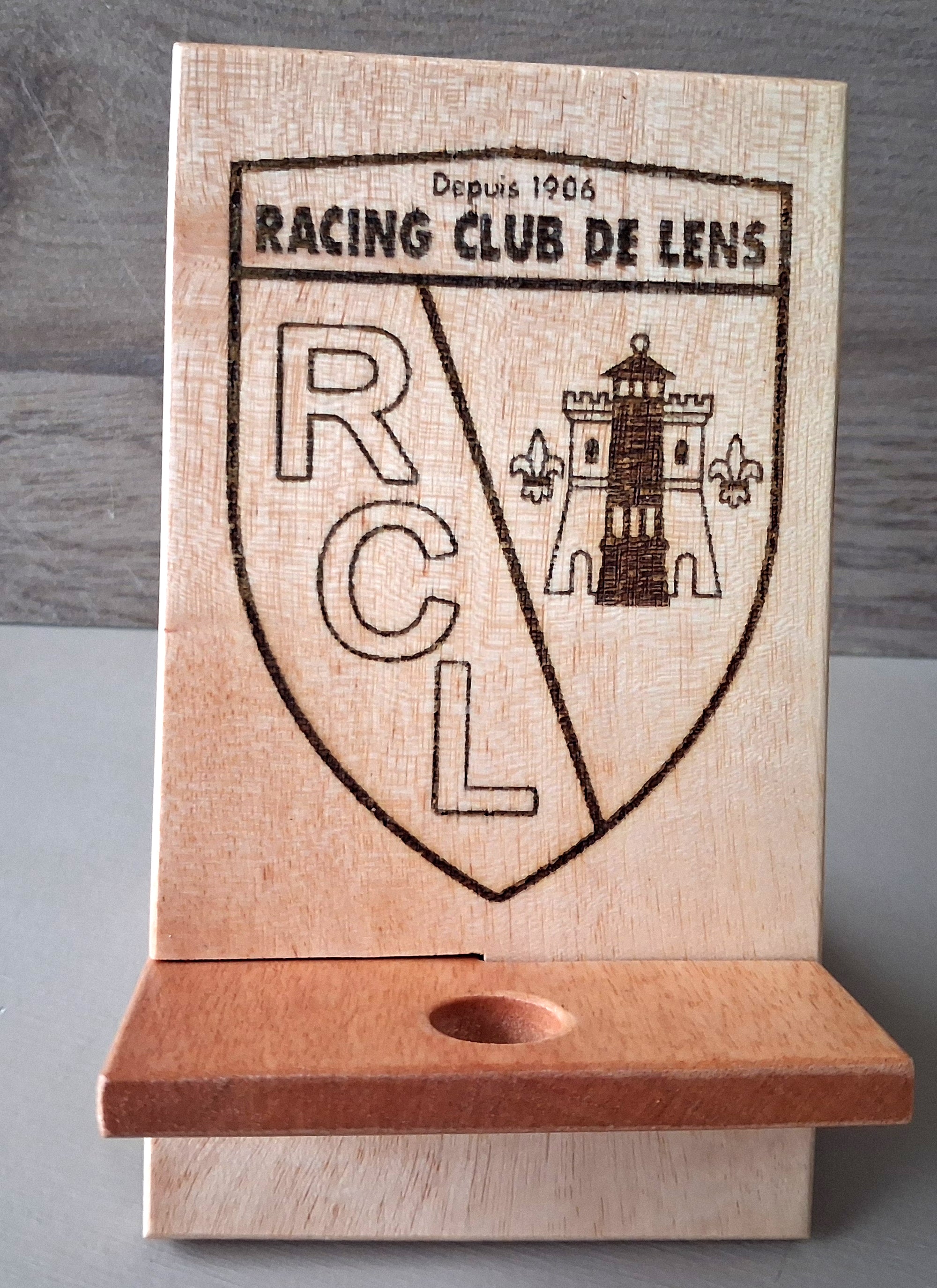 support pour telephone avec logo de foot lens