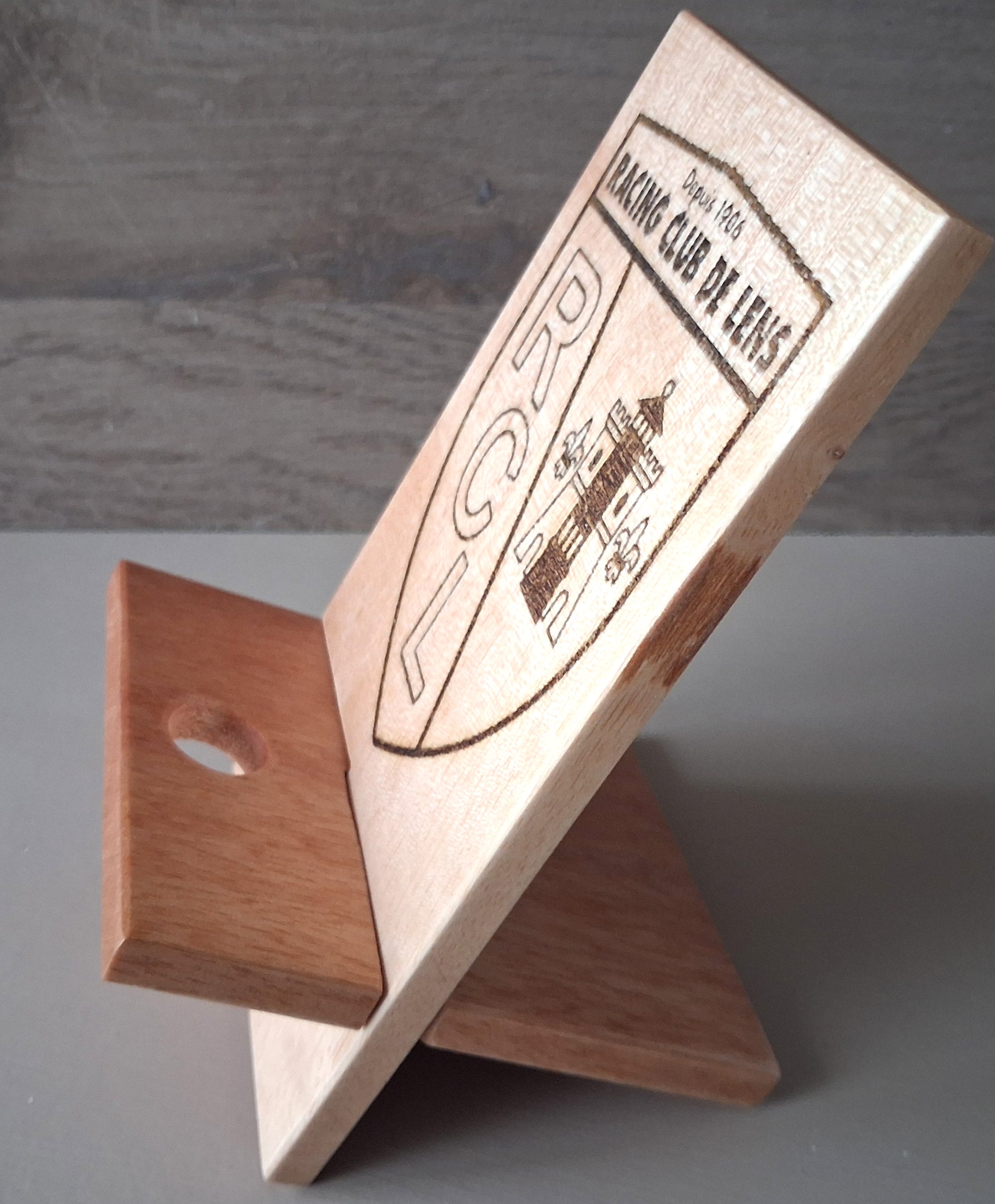 support pour telephone avec logo de foot lens