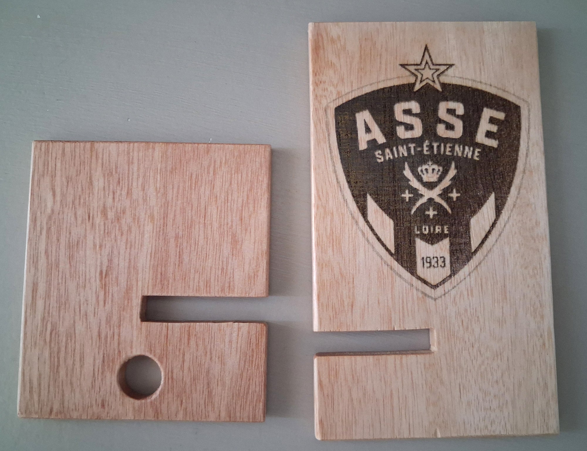 support telephone avec logo st etienne foot