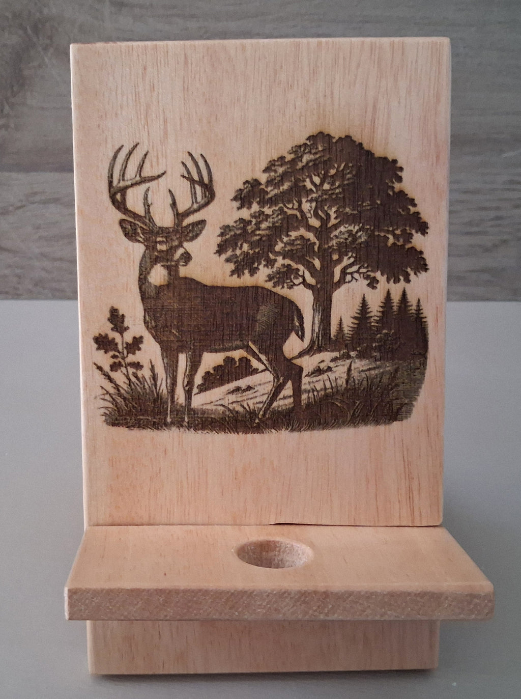 support telephone motif cerf et chasse