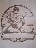 Plaque Décorative Judoka en Bois Gravé au Laser - Personnalisable