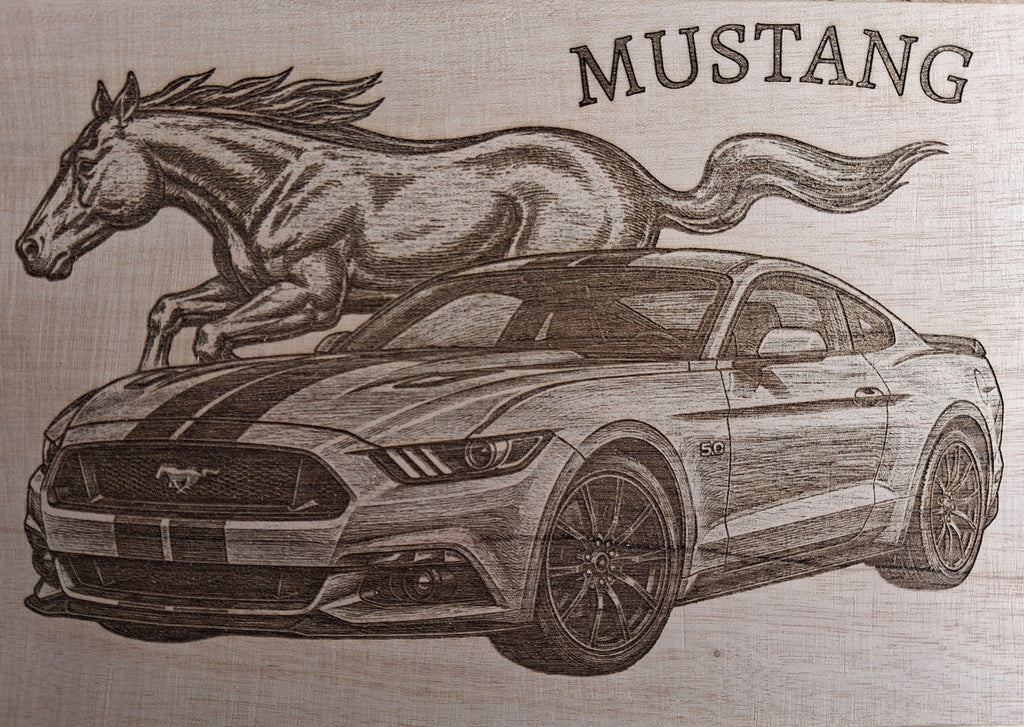 plaque deco mustang