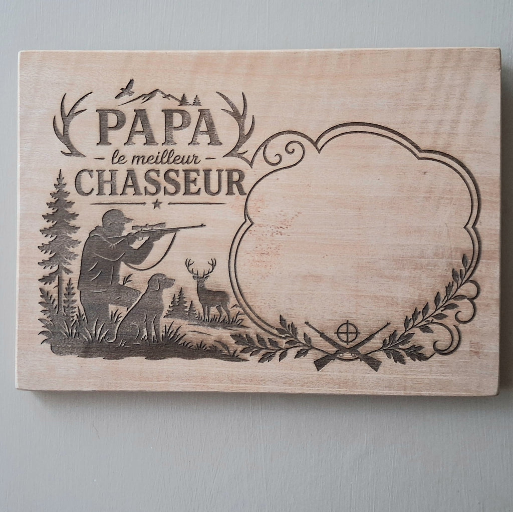 Plaque chasseur - Gravure personnalisée
