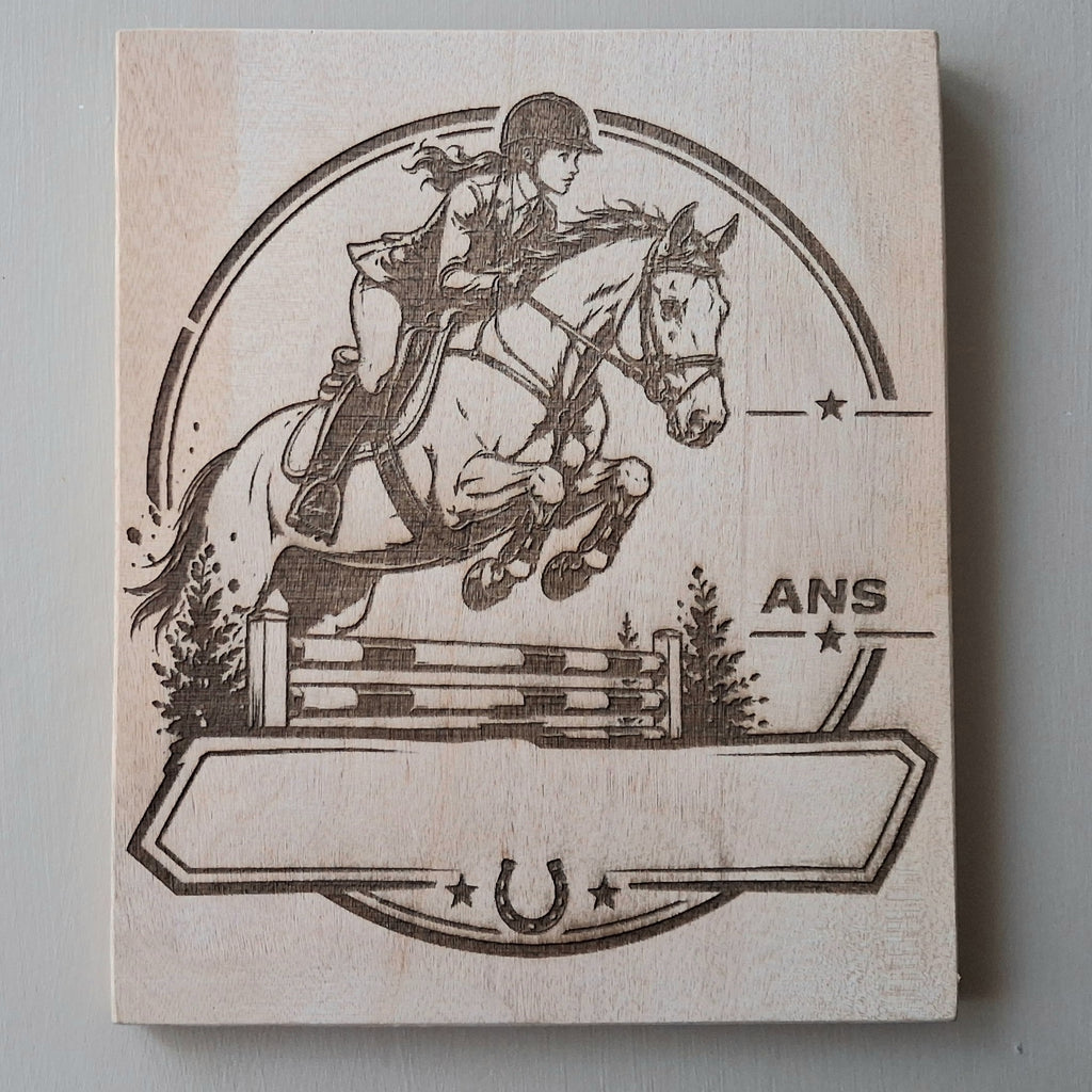 Plaque équitation - Gravure personnalisée