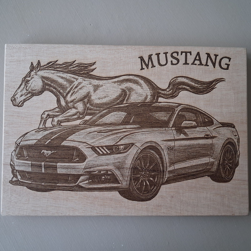 plaque decoration de la mustang