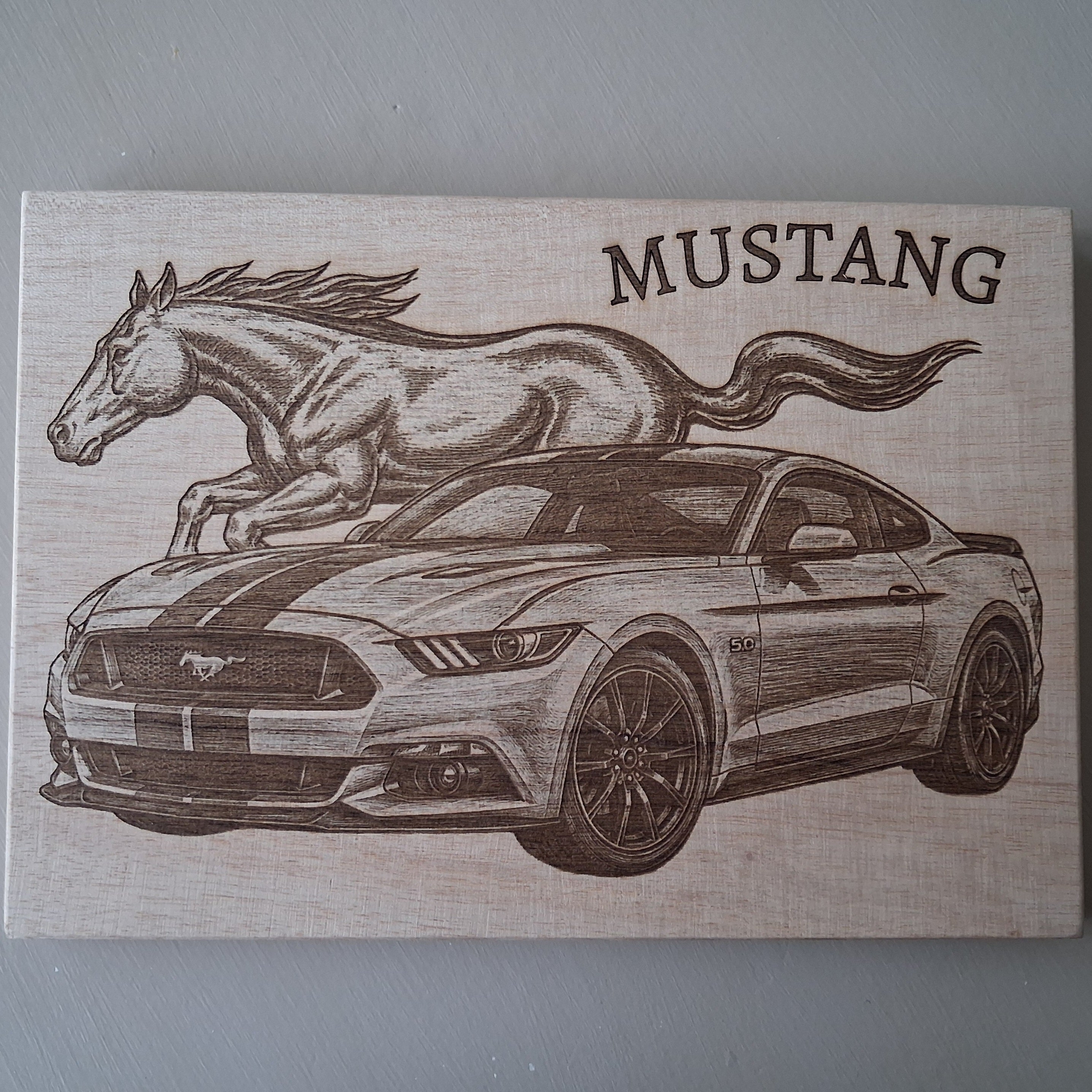 plaque decoration de la mustang