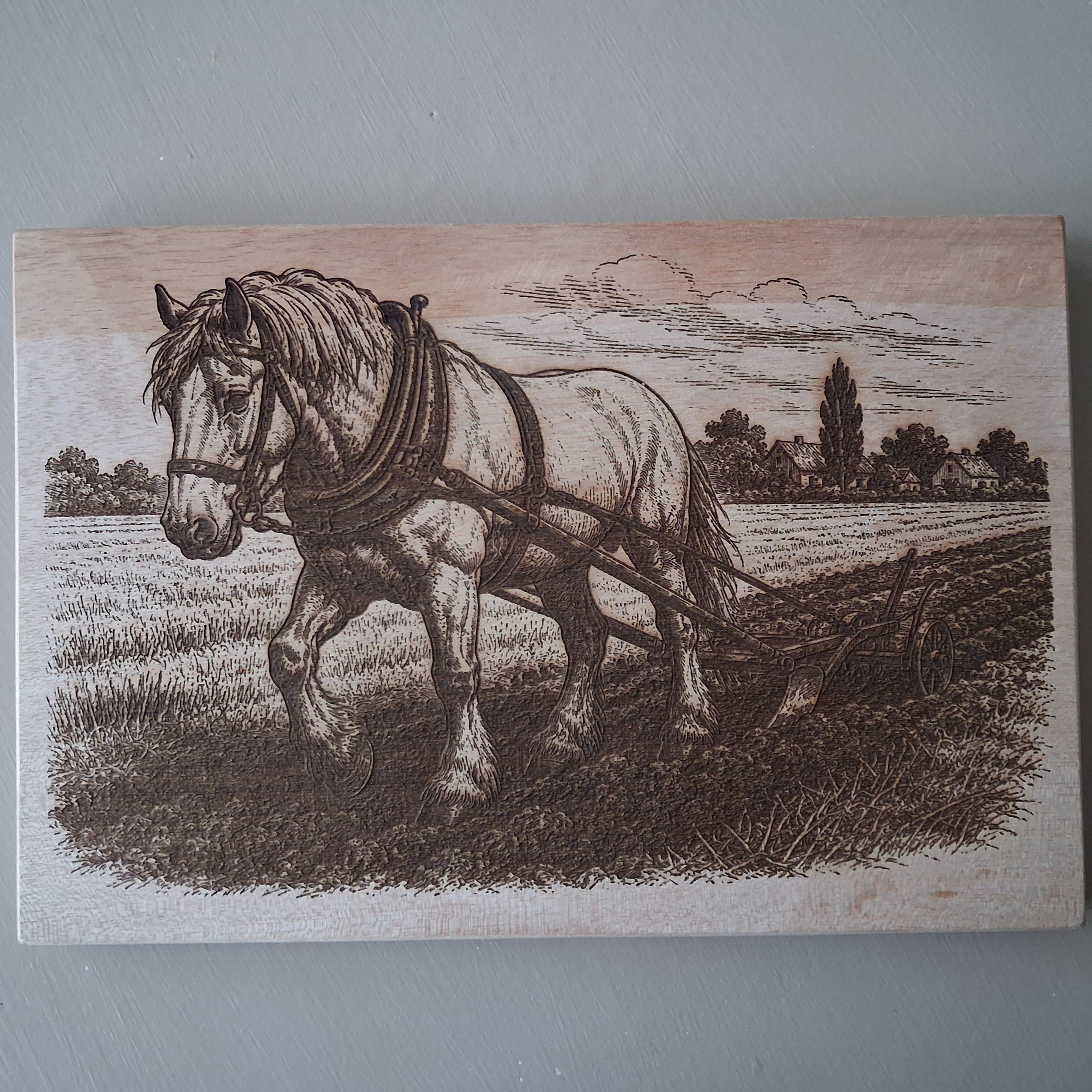 decoration.murale cheval de trait